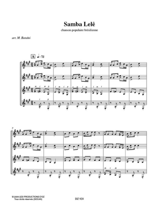 Samba Lelê - Partition - Guitare