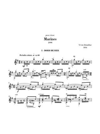 Marines - Yvon Demillac - Partition