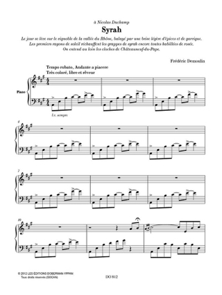 Syrah - Frédéric Demoulin - Partition - Piano