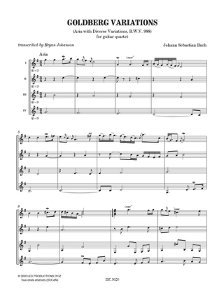 Goldberg Variations (4 Guitares) - BACH - Partition