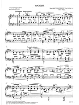 Vocalise op. 34-14 - RACHMANINOV - Partition - Piano