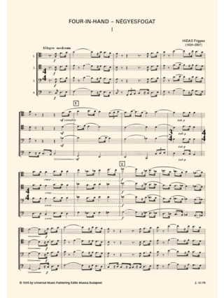 Four-In-Hand - Frigyes Hidas - Partition - Trombone
