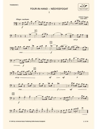 Four-In-Hand - Frigyes Hidas - Partition - Trombone