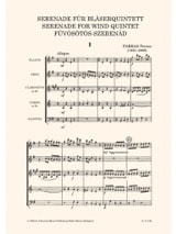 Serenade - Bläserquintett - Partitur + Stimmen - Ferenc Farkas