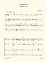 Intermezzo - Quatuor à cordes - Balazs Horvath - Partition - Quatuors
