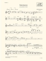Intermezzo - Quatuor à cordes - Balazs Horvath - Partition - Quatuors