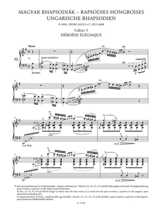 Rhapsodies hongroises et autres mélodies. Supplément 8 - LISZT