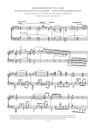 Concerto en La et pièces diverses. Supplément 15 - LISZT - Partition