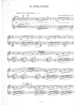 3 Burlesques. Opus 8c - BARTOK - Partition - Piano