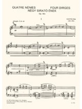 4 Nénies - BARTOK - Partition - Piano