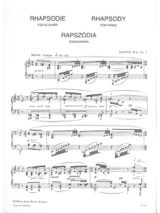 Rhapsodie Op. 1 - BARTOK - Partition - Piano