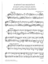 25 Easy small duets - Endre Szervanszky - Partition - Violon