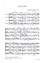 Quatuor à cordes n° 1 op. 2 - Conducteur - KODALY - Partition