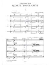 Quartetto per archi op. 1 - Partitura - KURTAG - Partition