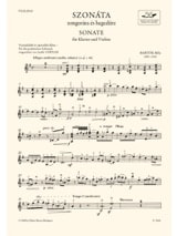 Sonate für Violine und Klavier - BARTOK - Partition - Violon