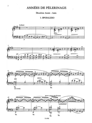 Années de Pèlerinage. 2ème Année. Edition Reliée - LISZT - Partition