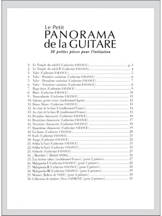 Le petit panorama de la guitare - Partition - Guitare