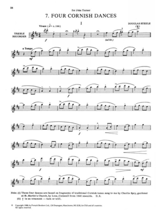 Vol.1 Pieces for Solo Recorder - Partition - Flûte à bec