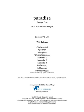 Paradise - Ezra Barnett George - Partition