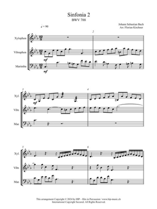 Sinfonia 1-5 - BACH - Partition