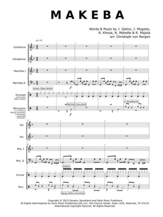 Makeba - Jeanne Galice & Joseph Mogotsi - Partition
