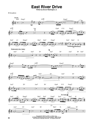 Saxophone Play-Along Volume 7 - Grover Washington, Jr.