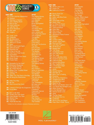 VH1's 100 Greatest Songs of Rock & Roll - Partition