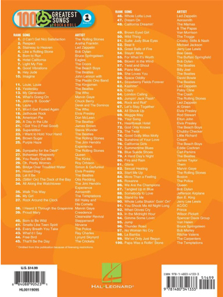 VH1's 100 Greatest Songs of Rock & Roll - Partition - Saxophone