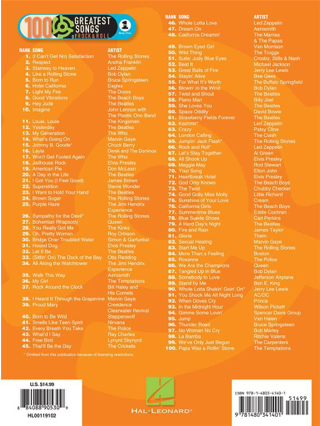 VH1's 100 Greatest Songs of Rock & Roll - Partition - Violoncelle