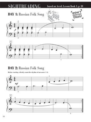 Accelerated Piano Adventures - Sightreading Book 1