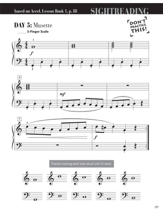 Accelerated Piano Adventures - Sightreading Book 1