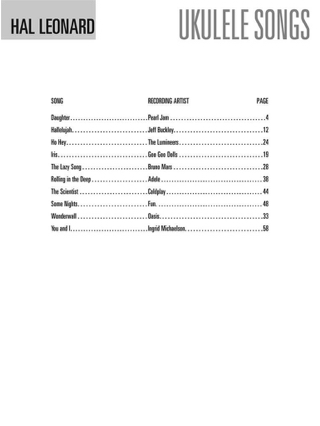 Hal Leonard Ukulele Method: Ukulele Songs - Partition - Pop / Rock