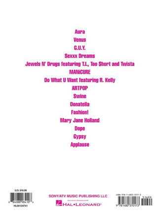 Artpop - Lady Gaga - Partition - Pop / Rock
