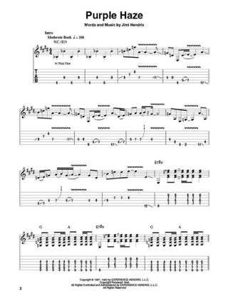 Easy Guitar Play-Along Volume 14 - Jimi Hendrix Smash Hits