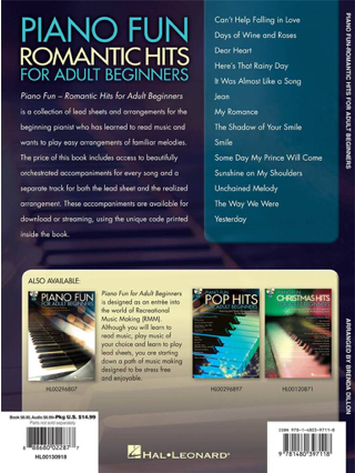 Piano Fun Romantic Hits for Adult Beginners - Partition - Pop / Rock