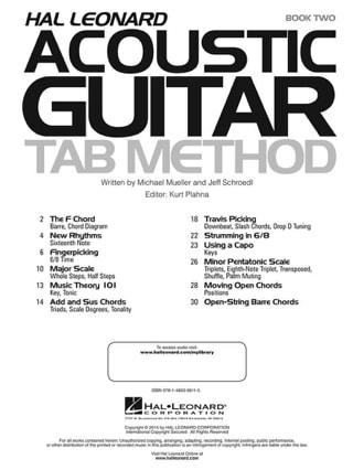 Hal Leonard Acoustic Guitar Tab Method Book 2