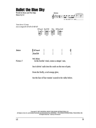 U2 - Guitar Chord Songbook - Partition - Pop / Rock