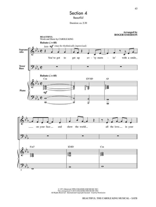 Beautiful: The Carole King Musical - Partition