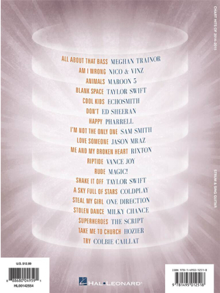 Chart Hits of 2014-2015 - Strum and Sing - Partition - Pop / Rock