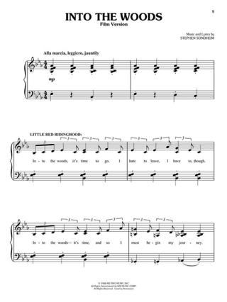 Into the Woods - Easy Piano Selections from the Disney Movie