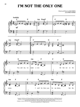 In the Lonely Hour - Easy Piano - Sam Smith - Partition - Pop / Rock