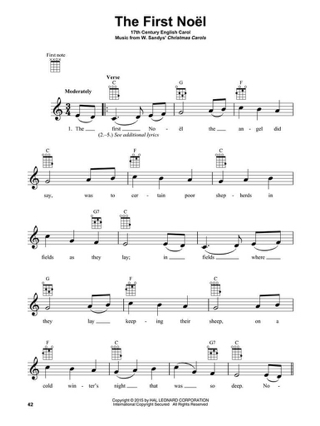 100 Christmas Carols for Ukulele - Noël - Partition - Pop / Rock