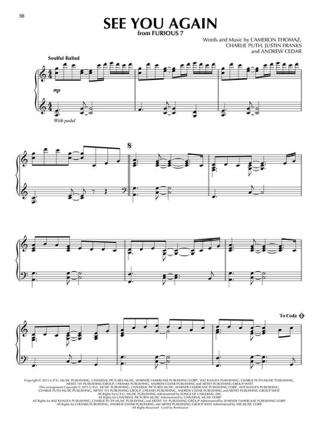 Chart Hits for Piano Solo - Partition - Pop / Rock