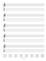 Hal Leonard Ukulele Manuscript Paper - Papier - PORTÉES SEULES