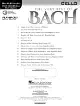 The Very Best of Bach - Violoncelle - BACH - Partition - Violoncelle