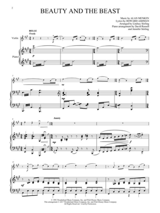 Beauty and the Beast - Lindsey Stirling - Partition - Violon