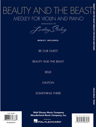 Beauty and the Beast - Lindsey Stirling - Partition - Violon