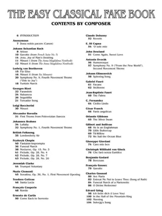 The Easy Classical Fake Book - Partition