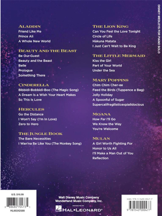 Disney Medleys for Piano Solo - DISNEY - Partition - Musique de film