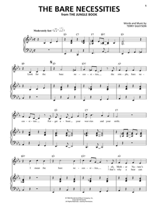 Disney Songs for Male Singers - DISNEY - Partition - Musique de film